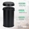 Acekool 17-Gallon Swing Lid Trash Can - Stainless Steel with Touchless Design - 4 of 4