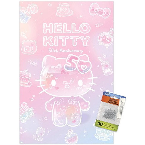 Hello Kitty and Friends - Kuromi Wall Poster with Push Pins, 14.725 inch x 22.375 inch, Size: 14.725 x 22.375