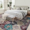 Fulvari Washable Area Rug Vintage Trellis Accent Rug with Non-Slip Backing, Farmhouse Floral Print Indoor Carpet,Bedroom, Kitchen - 2 of 4