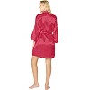 INTIMO Women's Knee Length Satin Robe with Tie Sleepwear - 2 of 3