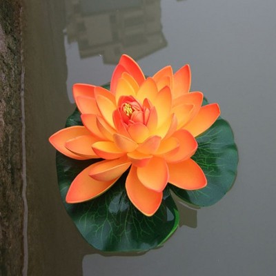 Lasenersm Set Of 4 Different Color Artificial Floating Foam Lotus Flower Water Lily For Home Garden Pond Decor,Small