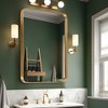 Dovelina Wall Mounted Mirror Rectangle Metal Framed Bathroom Vanity Mirror - 2 of 4