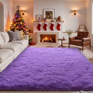 Super Soft Shaggy Rugs Fluffy Carpet, Modern Plush Area Rug for Living Room Bedroom Kids Room - 1 of 4