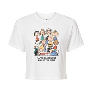 Women's - Peanuts - One Of The Gang Cropped Graphic T-Shirt - 1 of 4