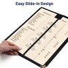 WeChef 30 Pcs 4.25 x 14" Restaurant Menu Covers 4 Page 8 View Double-Stitched Edge Transparent for Wine List Drink Bar - 4 of 4