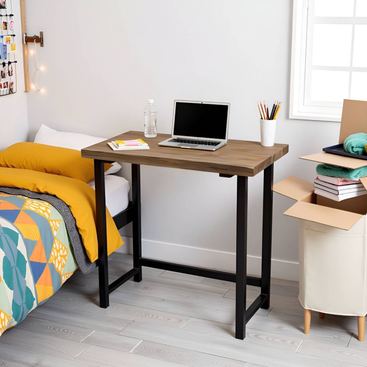 Pomona Metal and Solid Wood Desk - Alaterre Furniture - thumbnail 6