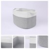 Unique Bargains Woven Handcrafted Cotton Rope Decorative Storage Basket 19" x 13.5" x 11" - 3 of 4