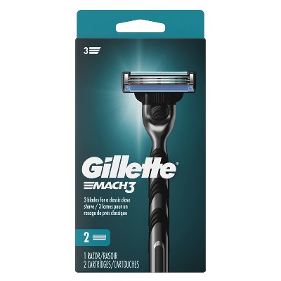 Gillette Mach3 Men&#39;s Razor + 2 Razor Blade Refills