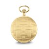 Black Bow Jewelry Charles Hubert Gold Finish Brass Basketweave Pocket Watch 42mm - 3 of 4
