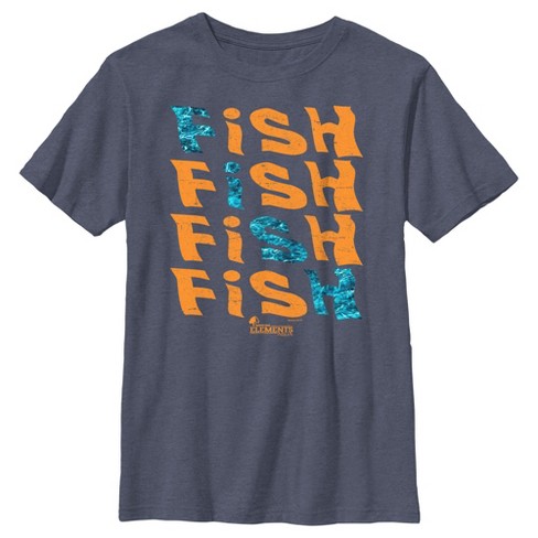 Boy's Mossy Oak Red Water Fishing Logo T-shirt - Athletic Heather