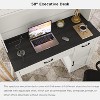 Computer Desk, Home Office Table with Hutch & Charging Hub, 47" Executive Desk - 3 of 4