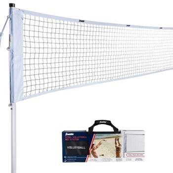  FBSPORT Portable Badminton Net Set with Storage Base, Folding  Volleyball Badminton Net with 2 Badminton Rackets 2 Shuttlecocks 10x5 ft Net,  Easy Setup for Beach Backyard Combo Set Sport Games