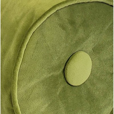 7"x18" Velvet Neck Roll Throw Pillow Olive Ediehome Target