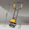 Itopfox 8.5AMP Corded Electric Garden Tiller Cultivator with 360RPM, 8-inch Depth Rototillers for Gardening, LT-201D Socket - 4 of 4