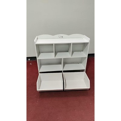 Coucheta Cottage Style Large Toy Storage Rack, Spacious Toy Organizer Rack For Kids Room, Charming Childrens Toy Shelf