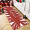 Merry Christmas Welcome Rug, Winter Holiday Decorative Rug Non Slip, Soft Low Pile Accent Decor Rugs for Bedroom Living Room - 3 of 4
