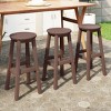 WestinTrends Malibu 29" All Weather Hdpe Outdoor Patio Round Backless Bar Stool (Set of 3) - 2 of 4