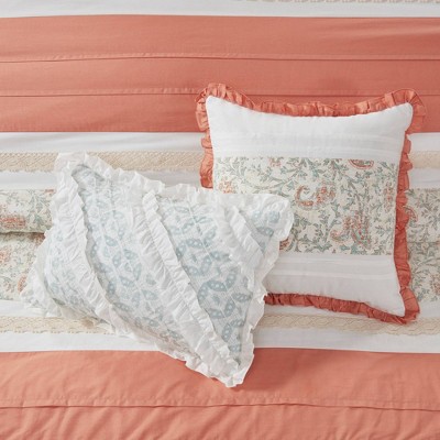 California King Blue Cotton Reversible Comforter Set