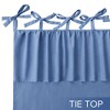 Awesome Home  Recycled Cotton Blend Ruffle Tie Top Curtains Pair - 4 of 4