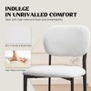 FERPIT Set of 2 Modern Teddy Fabric Upholstered Dining Chair with Metal Legs - 2 of 4