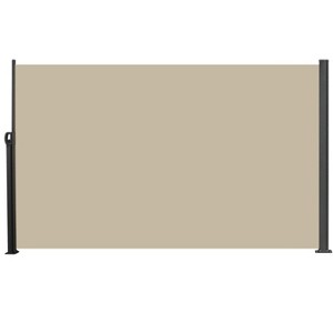 Vynxaria 118" x 71" Retractable Side Awning - Dark Grey Patio Privacy Screen - 1 of 4