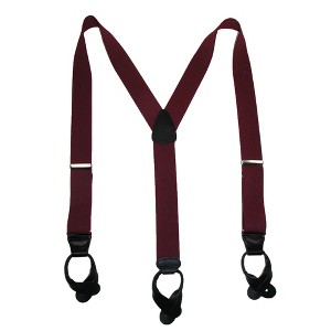 CTM Men's Elastic Button End Dress Suspender with Bachelor Buttons - 1 of 4