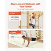 VEVOR Swedish Ladder Wall Gym, 9-in-1 12-Level Solid Wood Gymnastic Stall Bars for Kids Adults, 220LBS Indoor Jungle Gym, Natural - 4 of 4