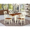 5-Piece Buttermilk and Cherry Solid Wood Top - Dining Room Set - (Seats-4) - 2 of 4