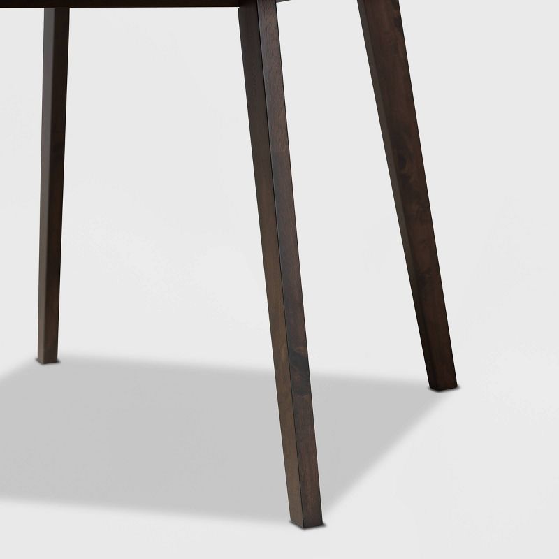 Britte Square Wood Dining Table Dark Brown - Baxton Studio, 5 of 11