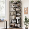 Garvee Corner Bookshelf Industrial Corner Bookcase, l Shaped Bookshelf  5 Tier/7 Tier Corner Shelf with Beaded Design and Adjustable Feet - 3 of 4