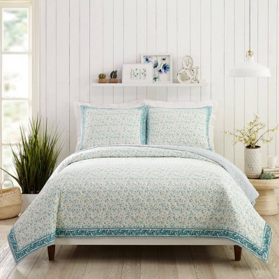 Twin Felicity Quilt White/Turquoise - Jessica Simpson