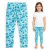 The Pink Picket Fence - Suzie Dinosaur Hoodie, Dress, and Leggings Set in Blue - 4 of 4