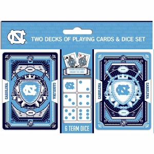 MasterPieces Officially Licensed NCAA UNC Tar Heels 2-Pack Playing cards & Dice set for Adults - 1 of 4