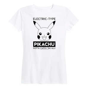 Women's - Pokémon - Pikachu Electric Type Short Sleeve Graphic T-Shirt - 1 of 4