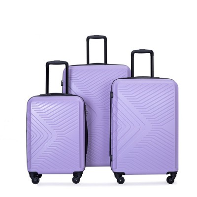 Sapphtopaz 3 Piece Luggage Sets ABS Lightweight Suitcase Luggage Carry On Suitcase with Two Hooks, Spinner Wheels, TSA Lock (20/24/28)