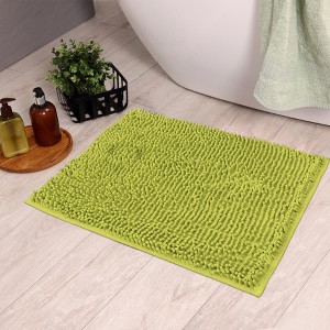 Unique Bargains Bathroom Rug Mat Non-Slip Chenille Shaggy 15.75"x23.62"x1.06" - 1 of 4