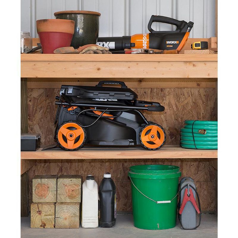 Worx WG779 40V Powershare 14in. Cordless Lawn Mower, Compatible, Bag and Mulch, Intellicut, Compact Storage Batteries and Charger Included, 6 of 11