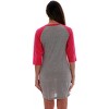 Just Love 100% Cotton Sleep Dress for Women Baseball Sleeve Nightshirt - 3 of 3