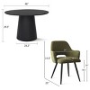 5-Piece Modern Dining Set ,46" Wood  Round Dining Table & Armrerst Dining Chairs with Comfy Paded for Dining Room-Tanpinhause - 4 of 4