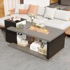 Famapy Patio Table Fire Pit Table Patio 50,000 BTU Propane Burner Fire Table : 2-in-1 Dining & Heating Safe and All Weather Use - 2 of 4
