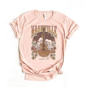 Simply Sage Market Women's Nashville Tennessee Flowers Short Sleeve Graphic Tee - 1 of 2