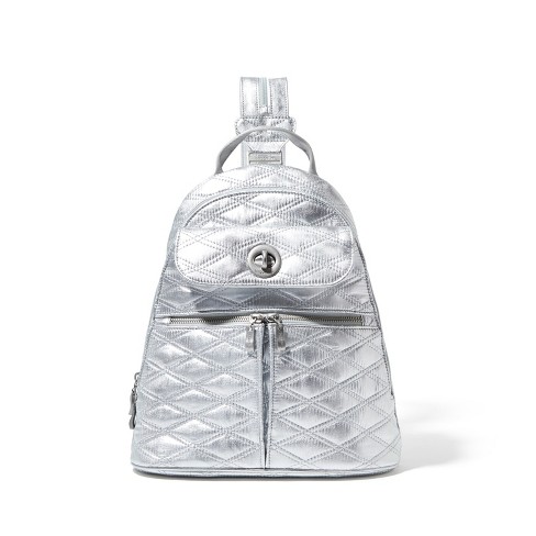 Baggallini Women s Naples Convertible Sling Backpack Silver