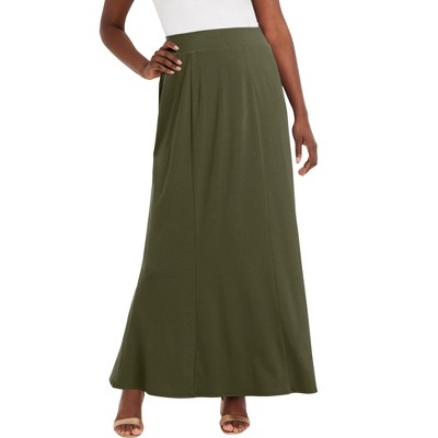 Jessica London Women's Plus Size Stretch Knit Maxi Skirt