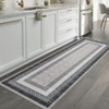 Rugs Washable Area Rug for Living Room Bordered Modern Geometric Indoor Area Rug Non Slip Low Pile Throw Carpet - 2 of 4