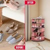 Kings Brand Furniture 5-Tier Rotating Shoe Rack—360° spinning storage tower, perfect for closets, entryways, bedrooms, or hallways - 3 of 4