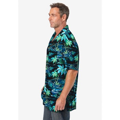 KingSize KS Island Printed Rayon Short-Sleeve Shirt