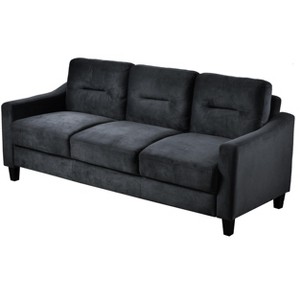 TiramisuBest 79 inch corduroy sofa bed, foldable double sofa bed with folding armrests, suitable for living rooms and small spaces,Green - 1 of 4