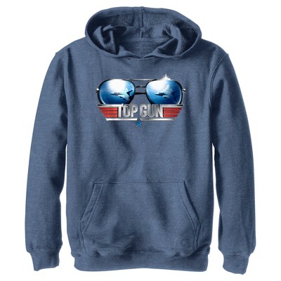 Boy's Top Gun Aviator Sunglasses Logo Pull Over Hoodie : Target