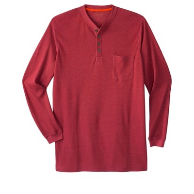 Boulder Creek by KingSize Men's Big & Tall Tall Thermal Pocket Longer-Length Henley