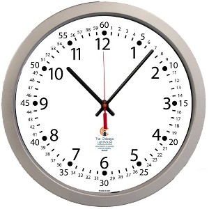14.5" Hospital Contemporary Body Quartz Movement Wall Clock: Raised Numerals, Indoor - The Chicago Lighthouse - 1 of 4
